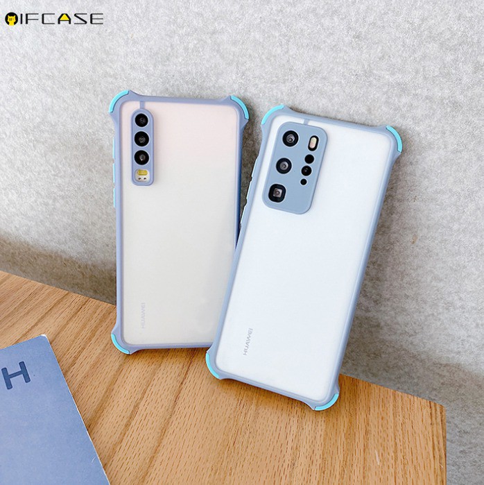 Ốp điện thoại nhựa trong suốt màu kẹo với nắp đậy ống kính camera thời trang cho SAMSUNG GALAXY S10E S9 S9 S8 S8 PLUS