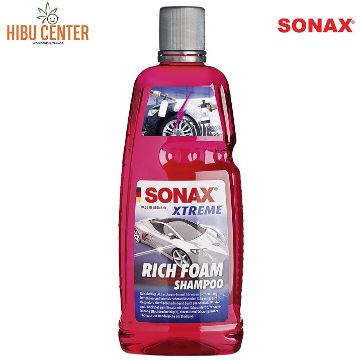 { SÁNG BÓNG } Dung dịch rửa xe bọt tuyết SONAX Rich Foam Shampoo 1000ml