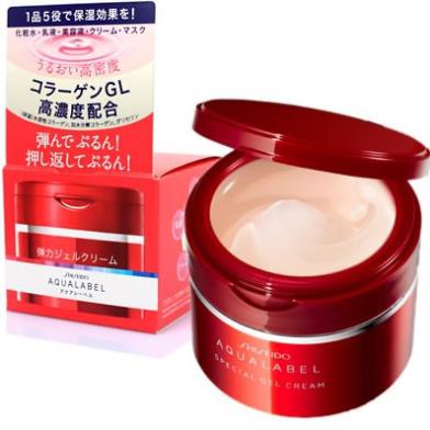 Kem dưỡng da Shiseido Aqualabel 5 trong 1 Special Gel Cream Oil (Moist) đỏ