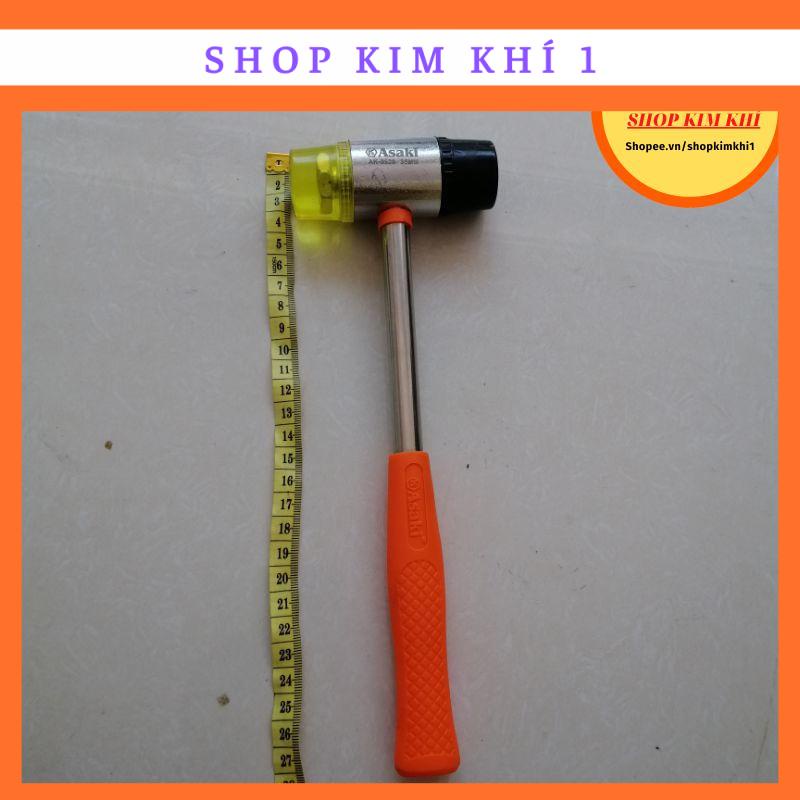 Búa cao su 2 Đầu cán sắt  Asaki