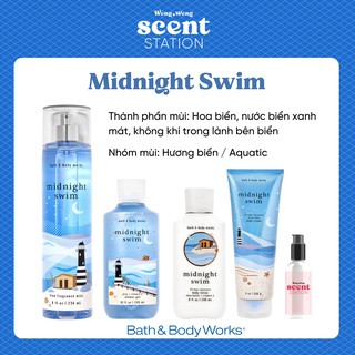 Bộ sản phẩm chăm sóc cơ thể toàn diện bbw mùi midnight swim