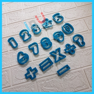 [Ảnh thật] HCM - Bộ khuôn cutter 16 chữ số và phép tính, khuôn số làm fondant trang trí bánh