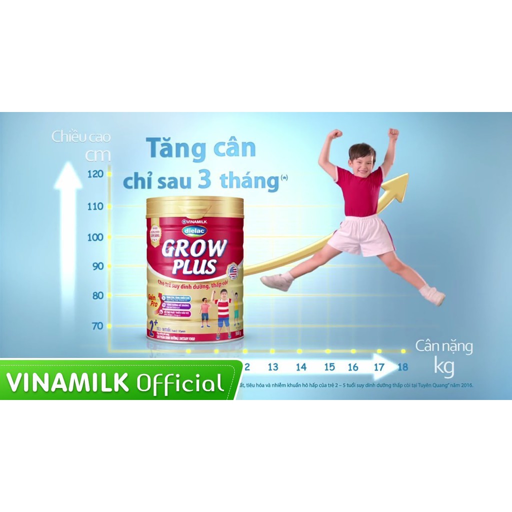 Sữa bột Vinamilk Diealac Grow Plus 1+, 2+ 900g hộp thiếc