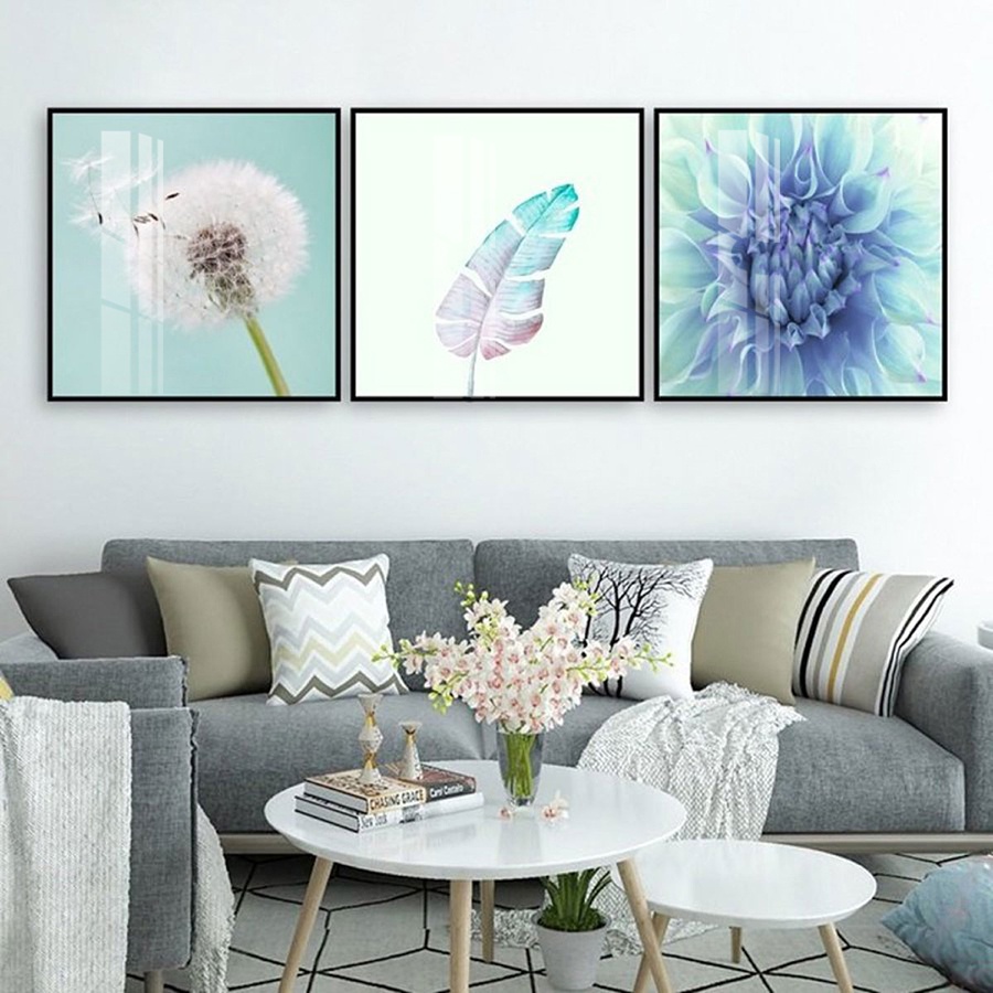 Tranh Treo Tường Hoa Bồ Công Anh - Tranh Hoa Lá Treo Phòng Khách, Phòng Ngủ, Phòng Ăn Laminate Tráng Gương