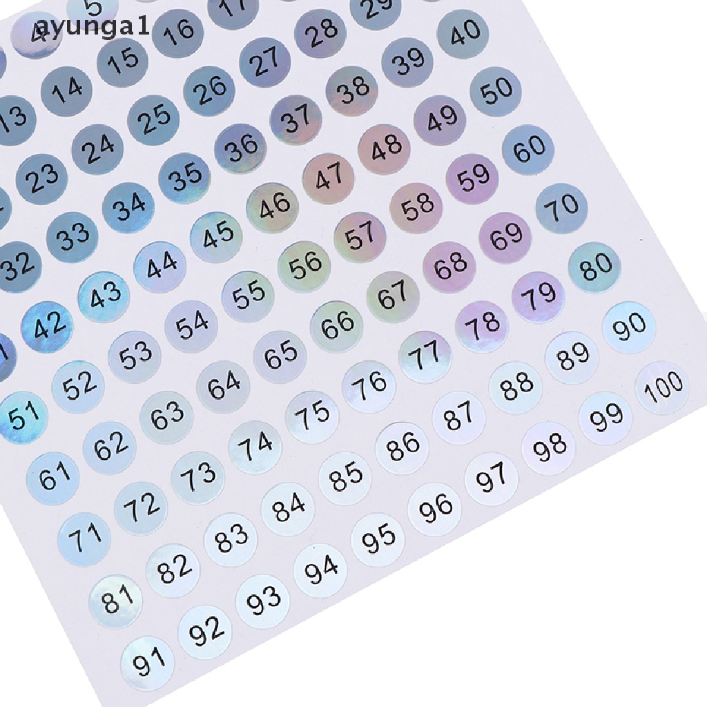 [ayunga1] Waterproof Number 1-300 Laser Labels Stickers Nail Polish Lipstick Number Tags [new]