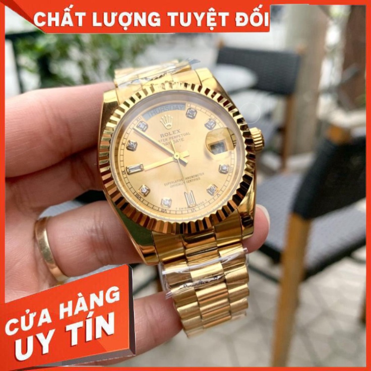 Đồng Hồ Nam RoLex Day-Date Sapphire RA22 Case 36mm 40mm VÀNG Máy cơ Automatic Nhật