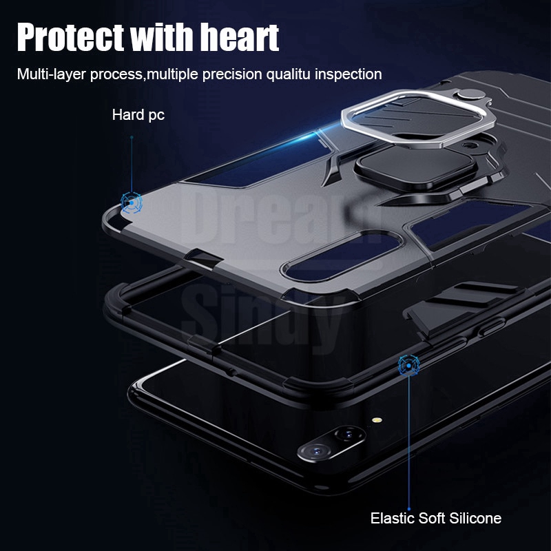 Ốp điện thoại TPU + PC có giá đỡ nam châm cho Huawei P30 Lite Mate 20 Lite P30 Pro