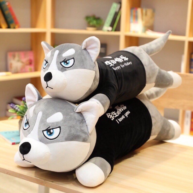 Chó bông HUSKY vải nhung cao cấp