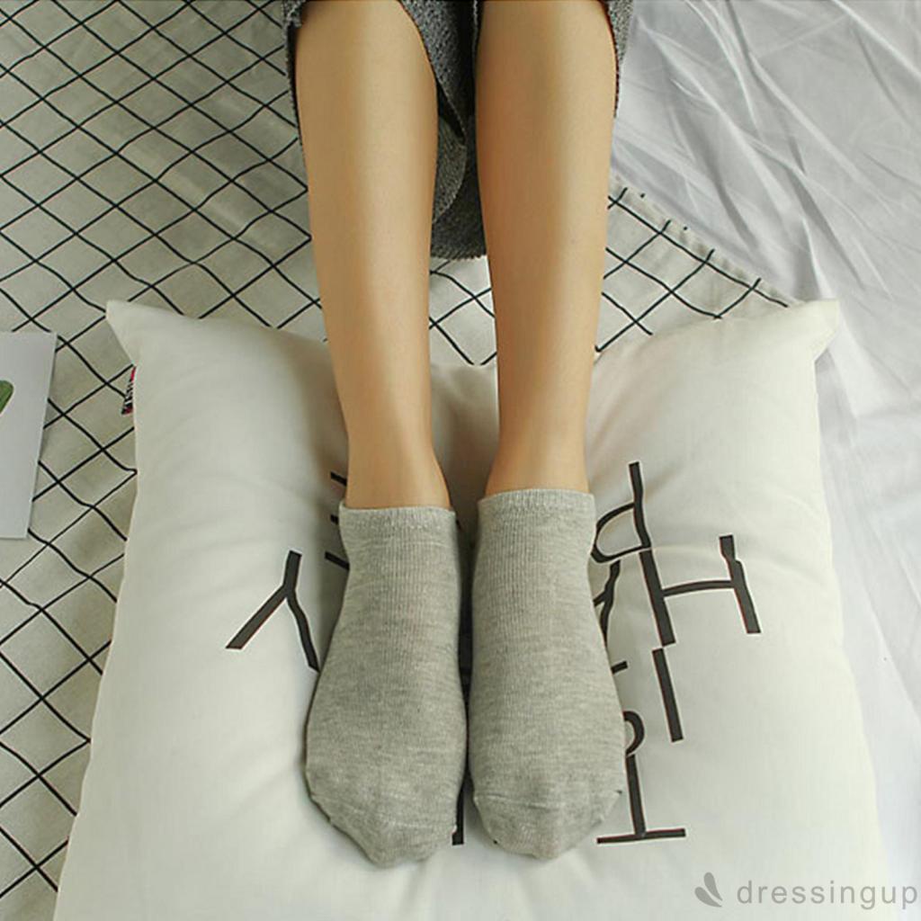 Vớ cotton cổ thấp co giãn màu sắc đơn giản 5 màu lựa chọn cho nữ