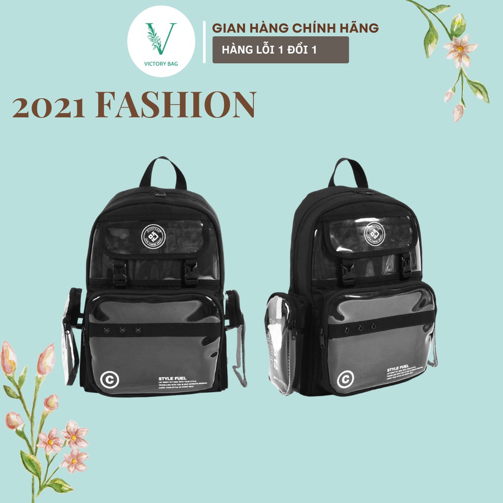 🎀Balo Ulzzang Trong Suốt Cỡ Lớn Style Unisex Birdy Bag  - SKU:033 -Victory bag Shop🎀