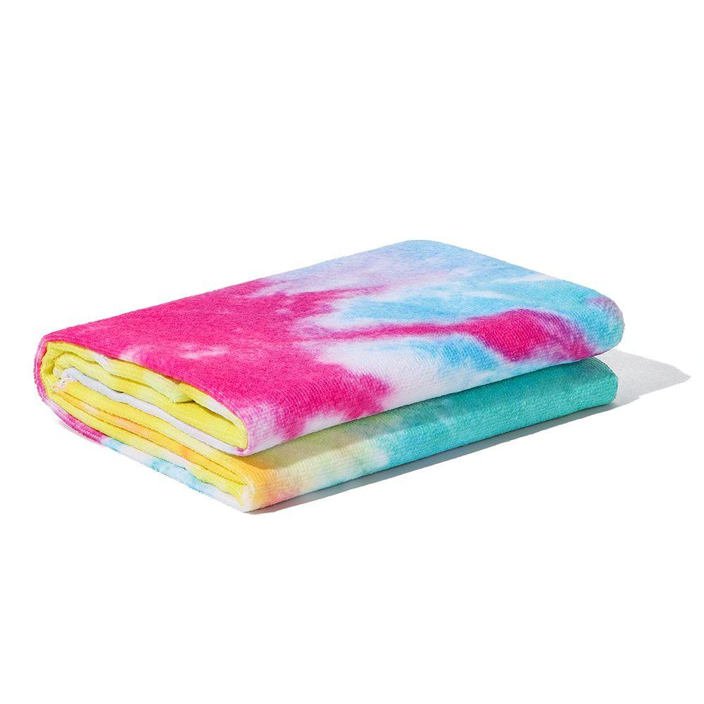 Khăn Tắm Đi Biển Sợi Nhỏ Gọn Nhẹ Thấm Hút Tốt In Họa Tiết Tie Dye
