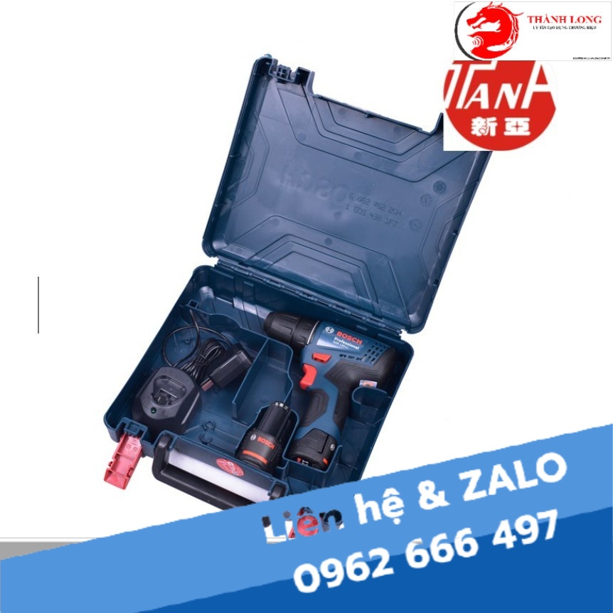 Máy khoan vặn vít dùng pin Bosch GSR 120-LI + Phụ kiện (HÀNG CHÍNH HÃNG)