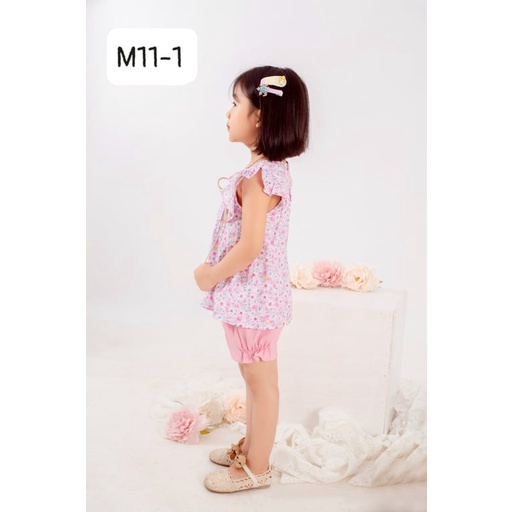 Bộ hoa nhí hồng bé gái size 8-30kg 💖 Bộ Sofia Candy hoa nhí cho bé gái chất vải nilen cao cấp mềm mịn