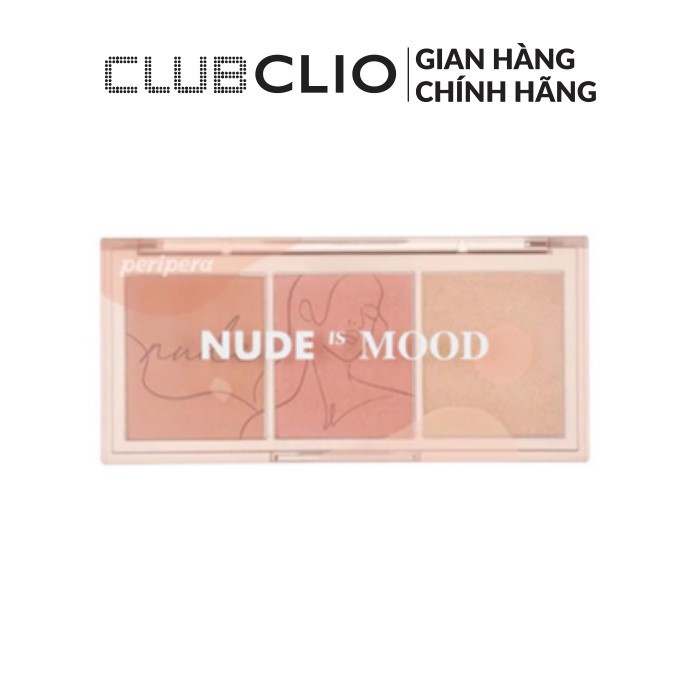 Phấn Má Peripera All Take Mood Cheek Palette 01 Nude Is Mood 15G