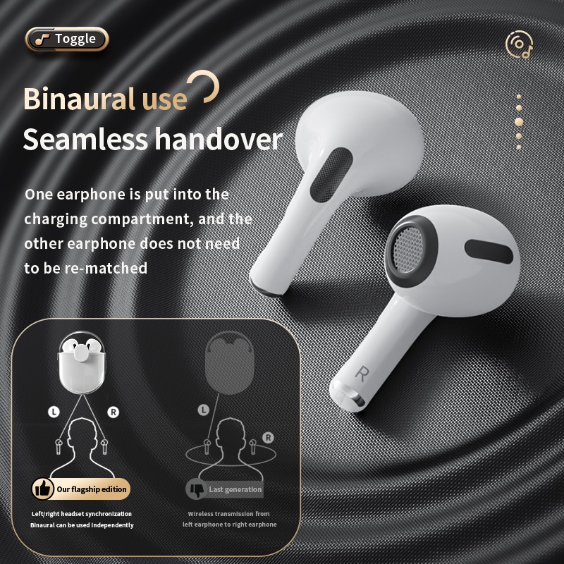 Tai Nghe Bluetooth Không Dây Âm Thanh Siêu Trầm Type-c Có Micro Và Hộp Sạc