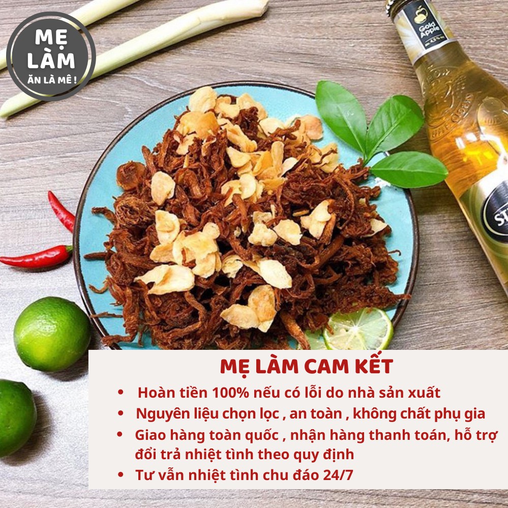 Khô heo cháy bơ tỏi Mẹ Làm 300g đồ ăn vặt Sài Gòn vừa ngon vừa rẻ đảm bảo vệ sinh an toàn thực phẩm | BigBuy360 - bigbuy360.vn