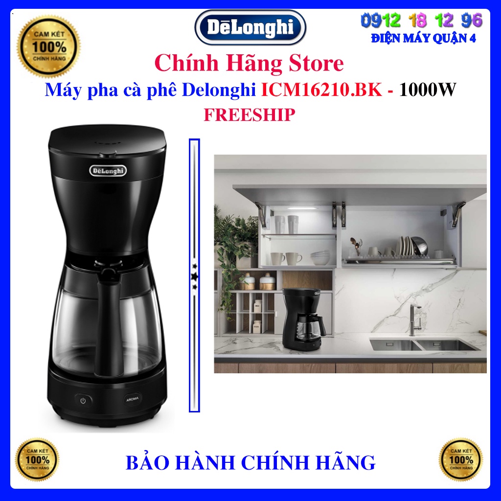 [Delonghi ICM16210] Máy pha cà phê Delonghi ICM16210.BK