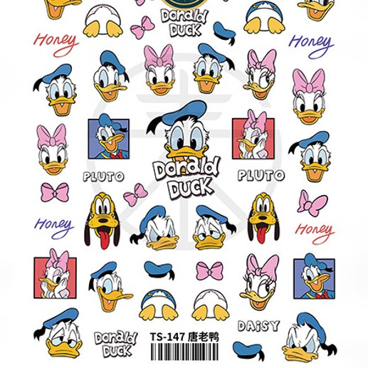 Sticker nail hoạt hình NGHI THẢO trang trí móng