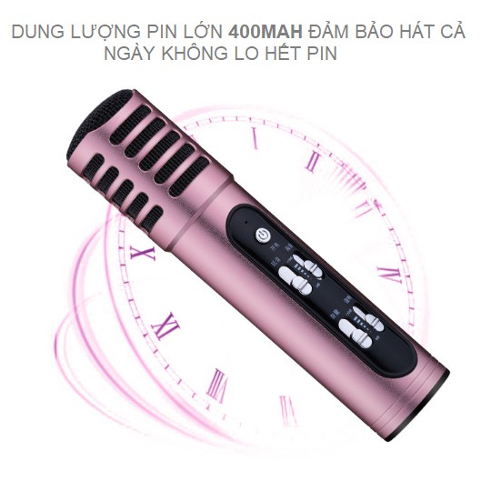 Míc Thu Âm Hát Karaoke Livestream C9 Không Cầm Sound Card Tặng Kèm Tai Nghe