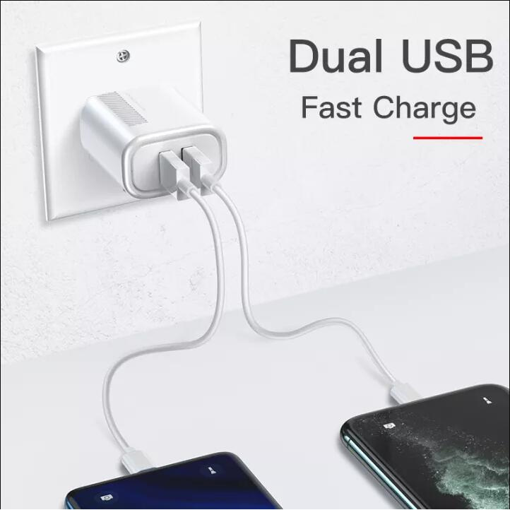 Củ sạc KUULAA cổng USB kép 2.4A tiện lợi thích hợp cho máy tính bảng điện thoại Android iPhone