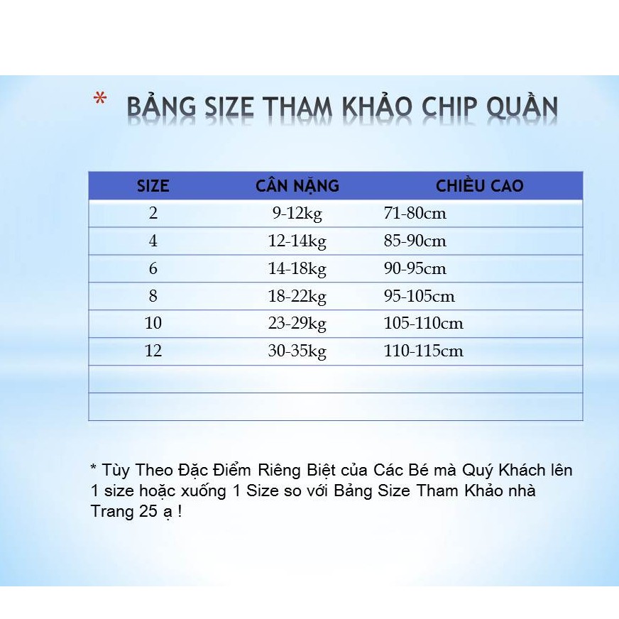 Quần Chip Đùi Bé Gái Hàng Việt Nam Chất Lượng Cao Vải Mát K44