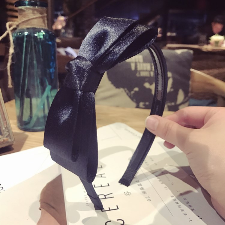 Băng Đô Vải Hai Lớp Đính Nơ Chống Trượt Phong Cách Hàn Quốc Mới