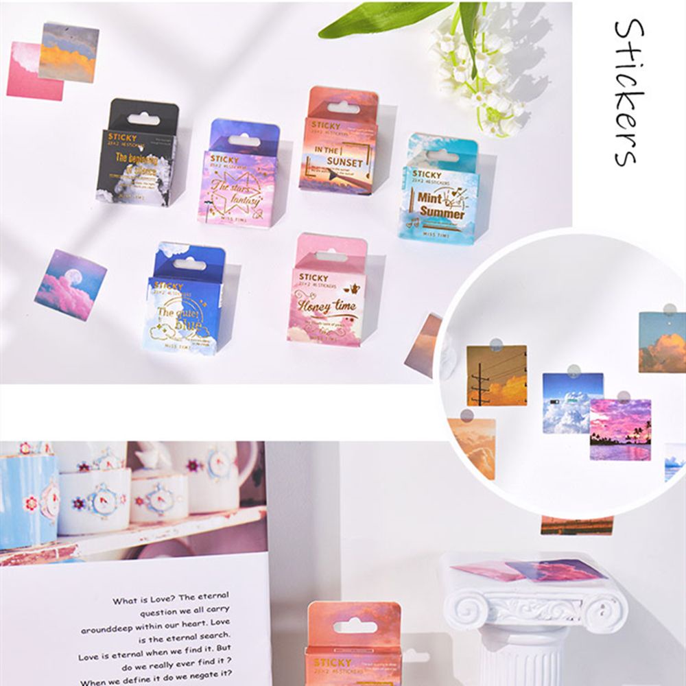 Bộ 46 Miếng Dán Trang Trí Sổ Tay Mini Xinh Xắn