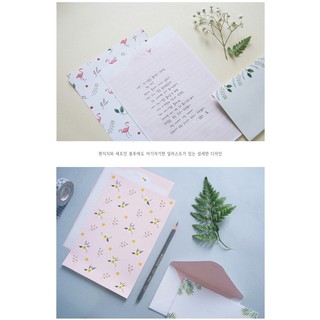 Set giấy viết thư A5 FLORAL 21*15 (6 giấy+3PB)