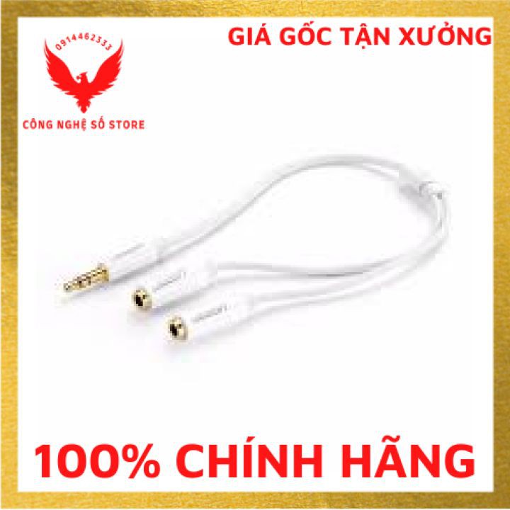 (Hàng có sẵn) Jack chia tai nghe từ 1 cổng 3.5mm thành 2 cổng 3.5mm loại xịn, giắc chia tai phone.