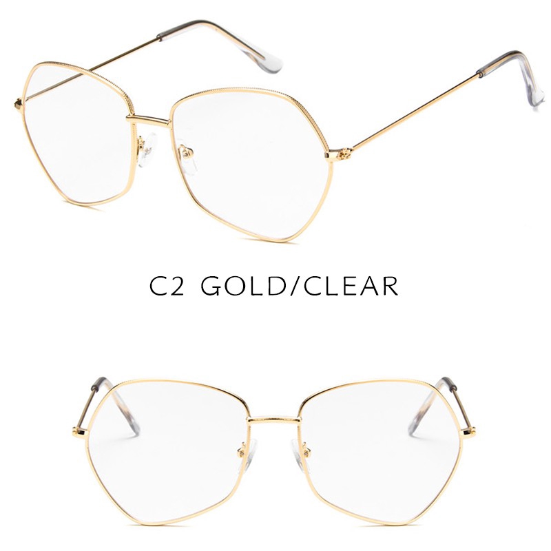 ✨READY STOCK✨INS Fashion Retro Irregular Metal Eyeglasses Women Sunglasses