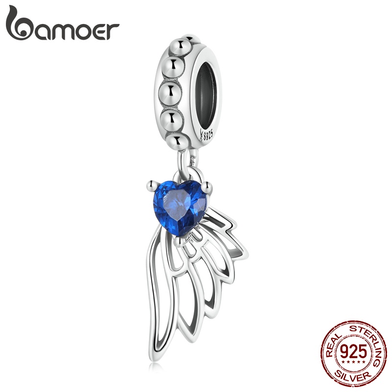 Phụ kiện hạt BAMOER SCC2071 bạc 925 thiết kế rỗng kiểu cánh thời trang