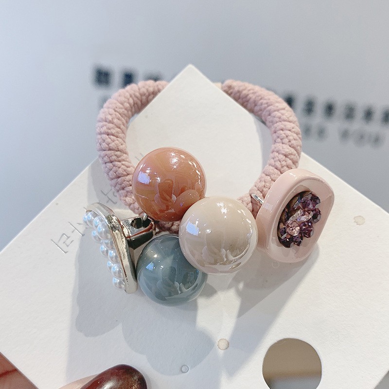 Dây buộc tóc màu trơn đơn giản dành cho nữ