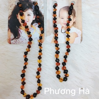 Vòng hổ phách nâu đen