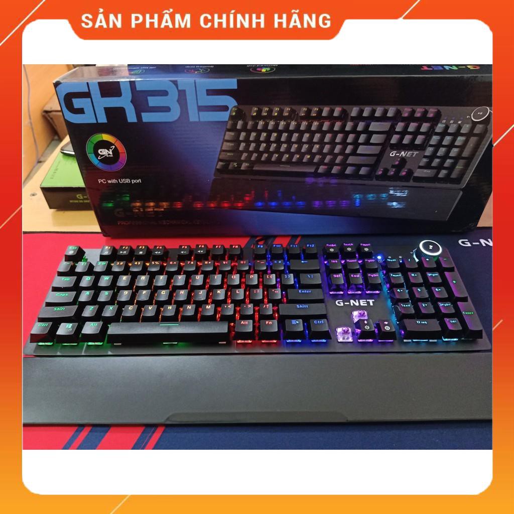 [Mã 267ELSALE hoàn 7% đơn 300K] Bàn phím cơ Gnet GK315 Switch quang BH 2 năm