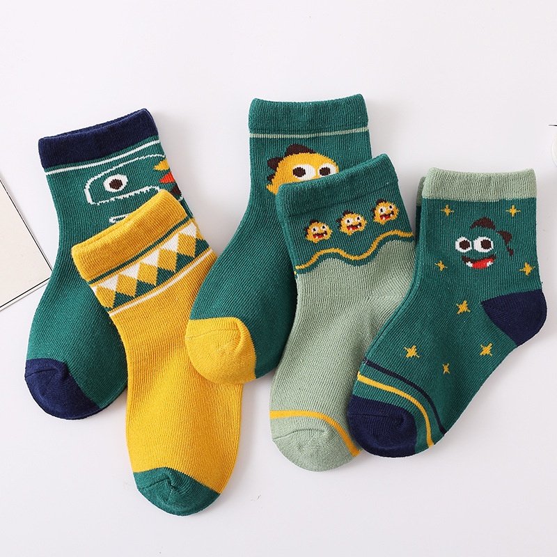 Combo 5 đôi tất cho bé trai bé gái từ 1 đến 8 tuổi, vớ tất trẻ em chất cotton nhiều mẫu lựa chọn