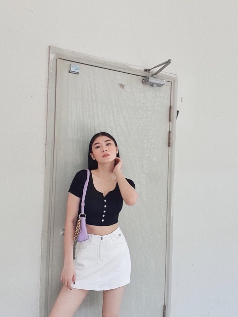 ÁO CROPTOP CÚC NHỰA GÀI THẬT