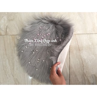 Thảm lông tròn chụp ảnh