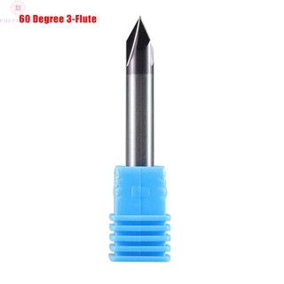 Mũi khoan định tuyến CNC Carbide cứng cắt vát mép 6mm V-Groove TiAIN độc đáo 60 độ 3-Flute bền bỉ tiện dụng