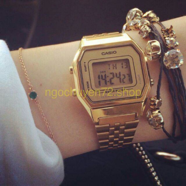 Đồng hồ nữ casio LA 680 vàng -Ngochuyen72.Shop