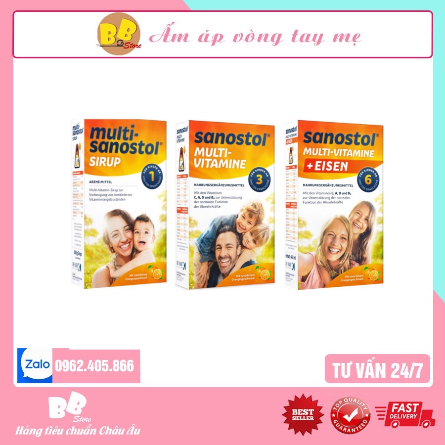 Vitamin Tăng Đề Kháng Sanostol - Nội Địa Đức Đủ Bill