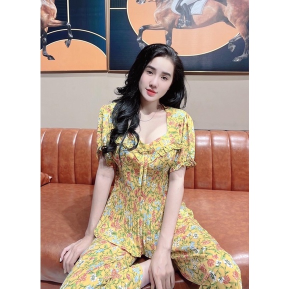 Bộ Lụa MANGO loại 1 Dập Ly Quần dài