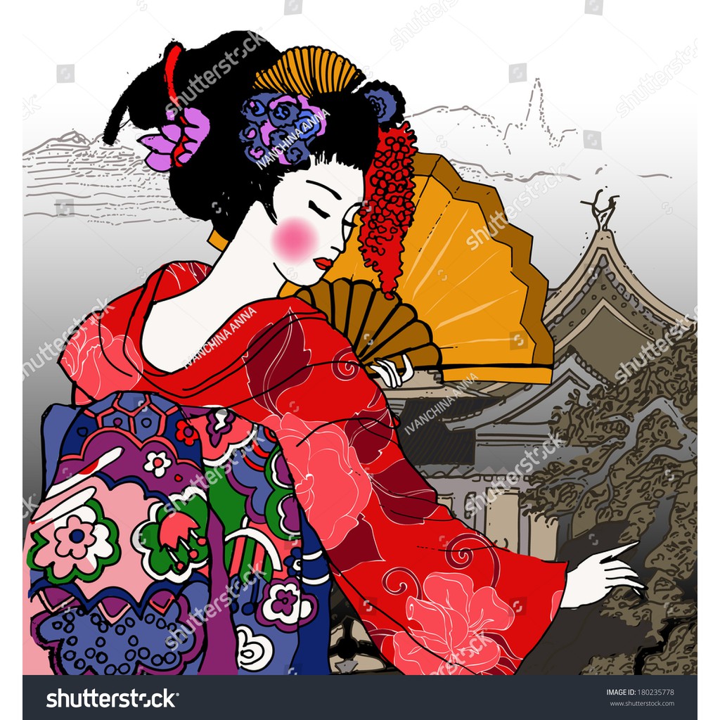 Tranh lụa 3d Quán ăn Phòng trà phong cách Nhật Bản QAPTNB-01