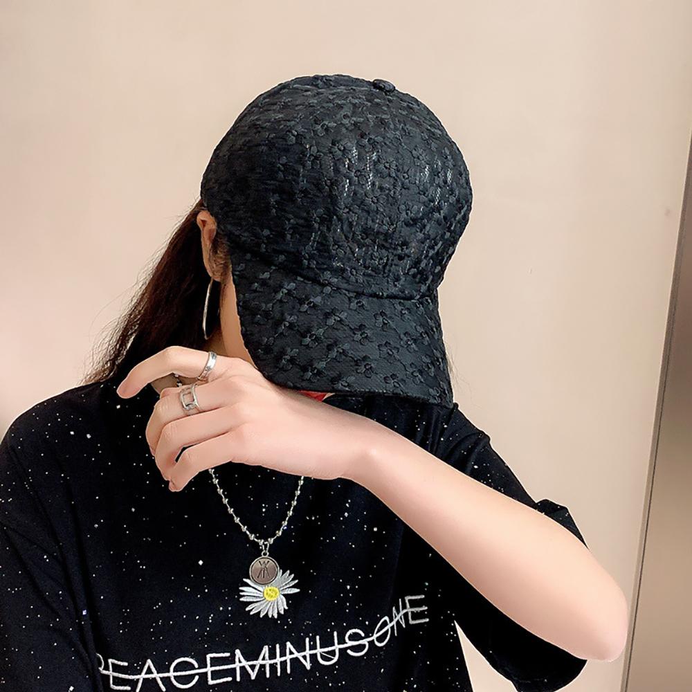 Nón Lưỡi Trai Phối Lưới Thoáng Khí In Hoa Sau Lưng2Life Kiểu Hip-Hop Hàn Quốc Cho Nữ