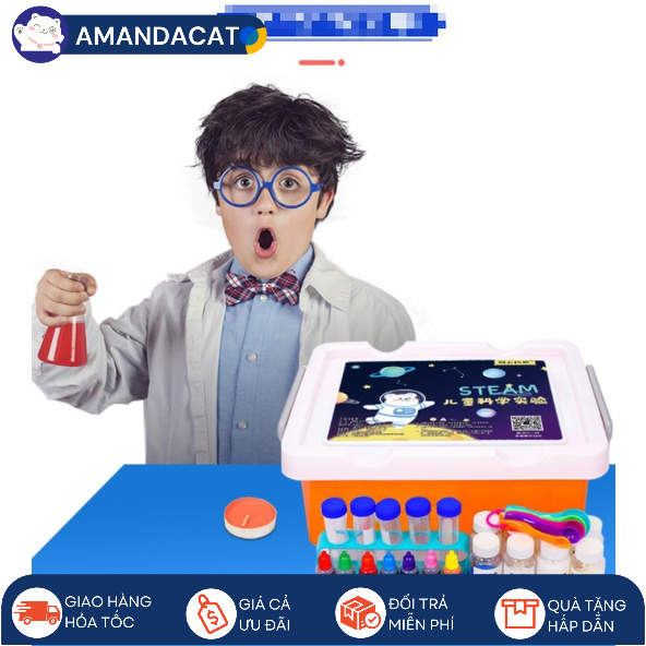 Bộ đồ chơi Thí nghiệm khoa học khám giá cho bé - Đồ chơi nhà bác học Thí nghiệm hóa học