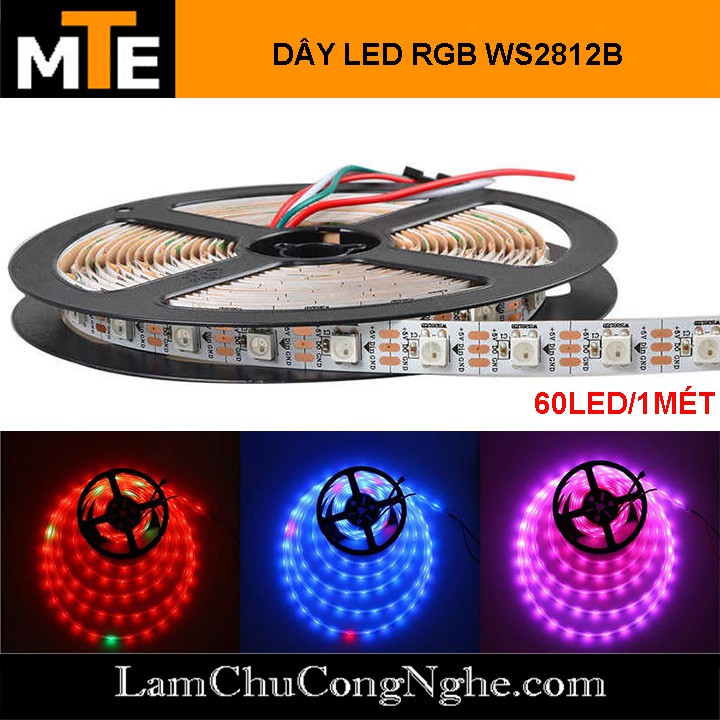 Dây 5 mét led đổi màu RGB WS2812B 5V loại 60 led / 1m