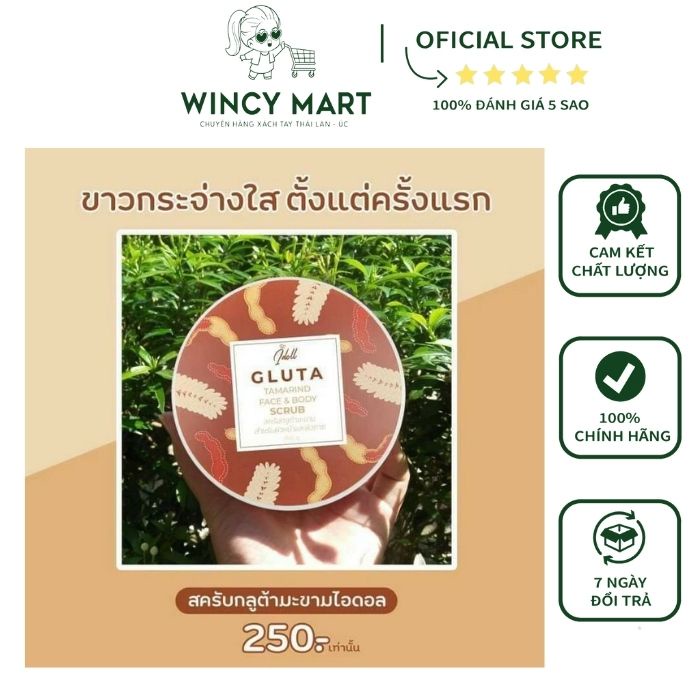 Tẩy Da Chết IDOLL Tamarind White Spa Gluta FACE & BODY 250gr - Giúp Da Sáng, Hồng