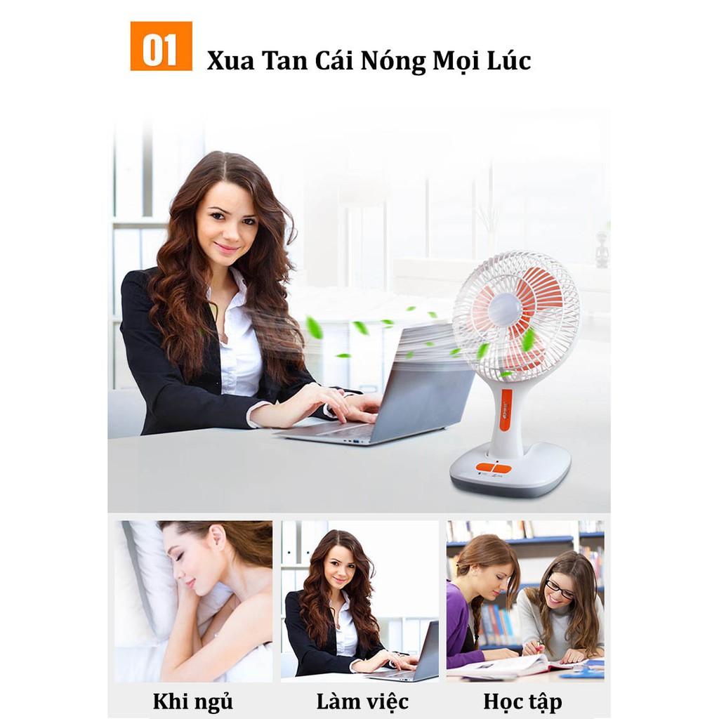 QUẠT TÍCH ĐIỆN ÔNG TÂY 2 IN 1 KM-F0166