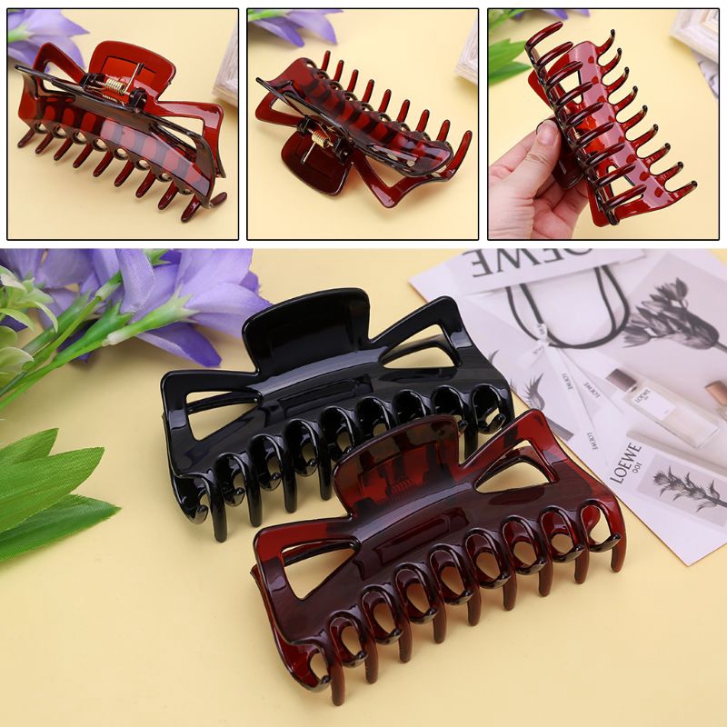 ✿AUTU 11cm Large Hair Clamps Claw Clip Big Barrette Crab Hair Claws Women Accessories