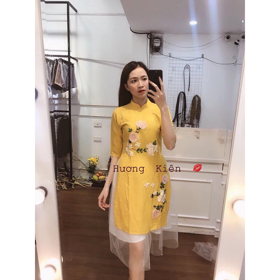 áo dài cách tân 2019( 4 màu)