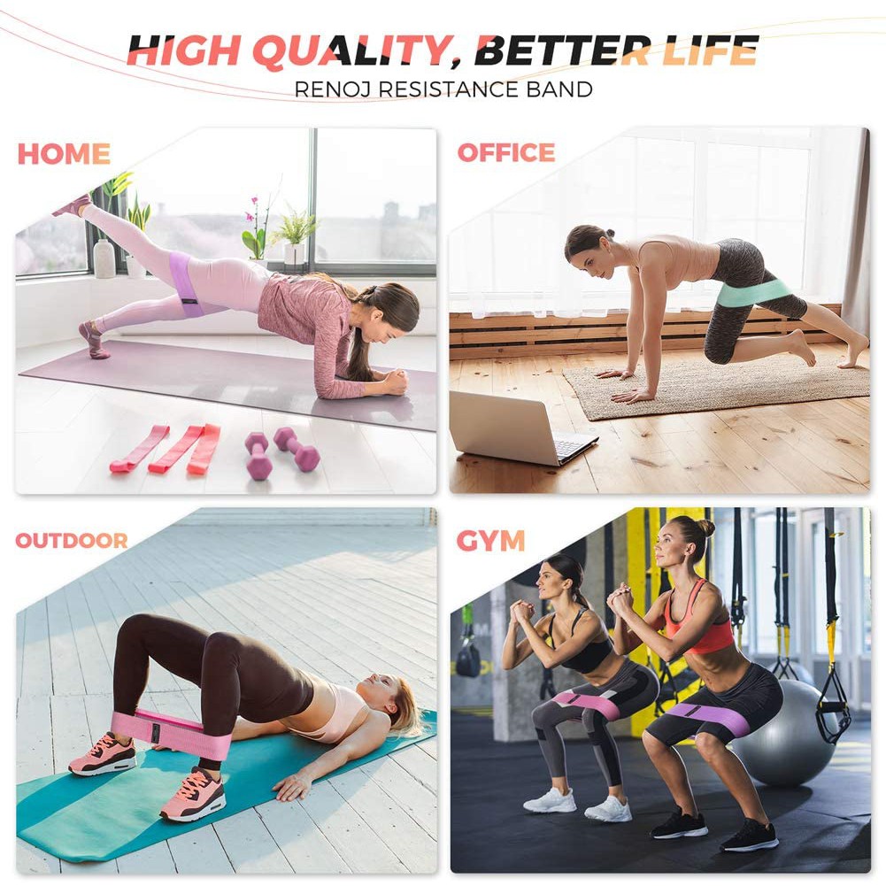 Dây kháng lực tập gym MiniBand bộ 3 dây kháng lực Sporty store tập mông, tập yoga